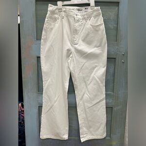 Style & Co White Slouchy Crop High Rise Jeans